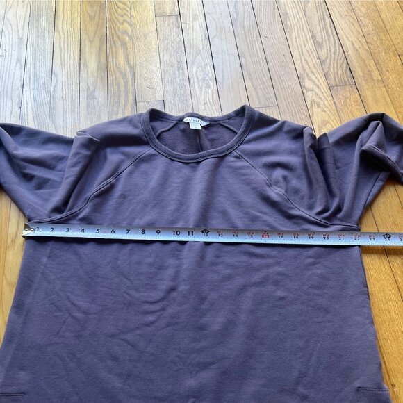 Athleta size L Cozy Purple LUXE Crew Neck Long Sleeve Athleisure Sweatshirt - Picture 8 of 13